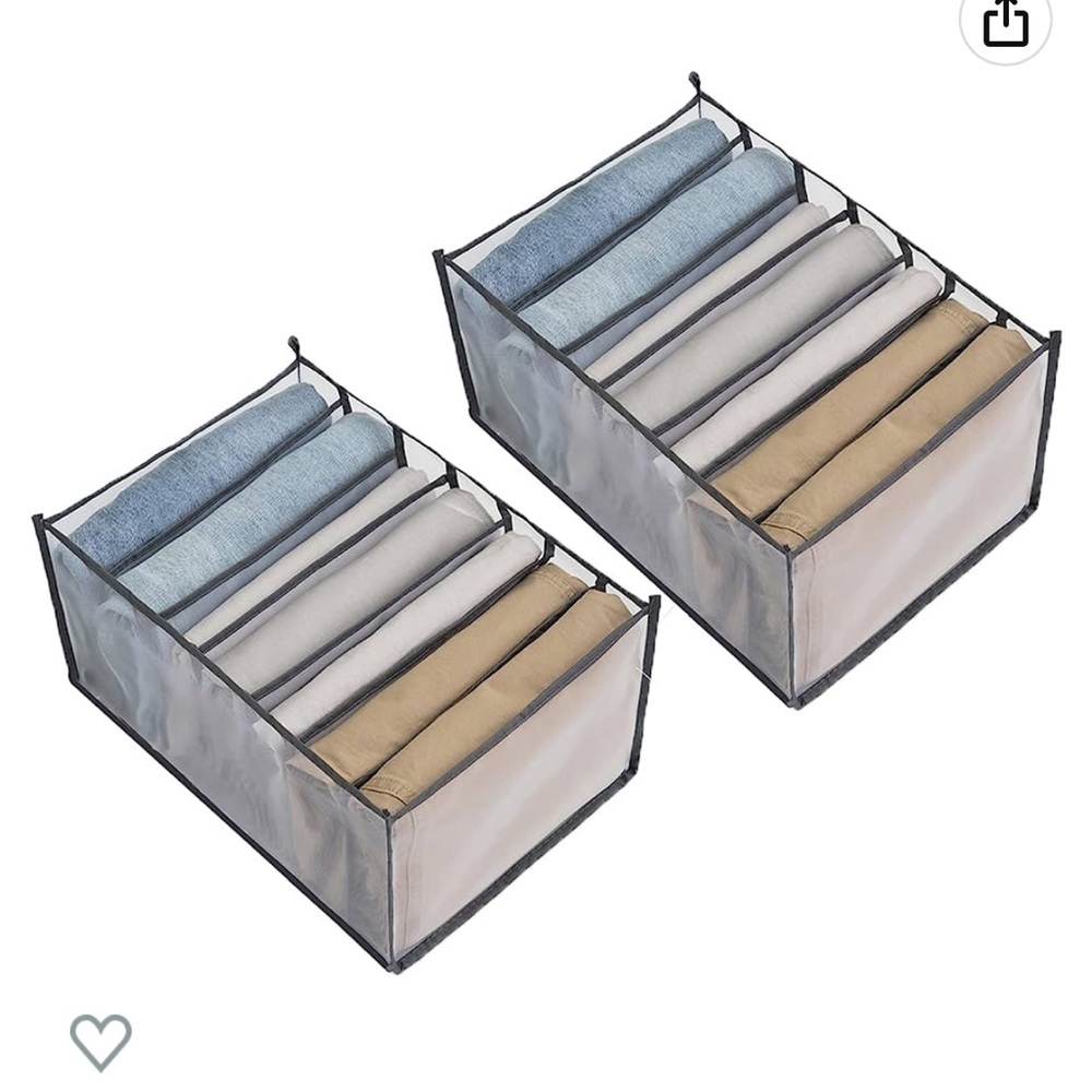 Closet / drawer clothes organizers